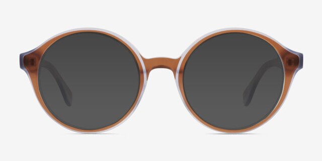 Vex Clear Brown Blue AcetateEyeglass Frames from EyeBuyDirect, with Tinted Lenses