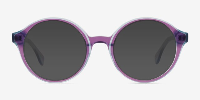 Vex Clear Purple Blue AcetateEyeglass Frames from EyeBuyDirect, with Tinted Lenses