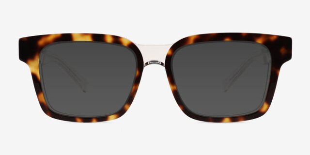 Mayhem Clear Tortoise AcetateEyeglass Frames from EyeBuyDirect, with Tinted Lenses