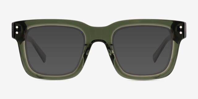 Jam Clear Green AcetateEyeglass Frames from EyeBuyDirect, with Tinted Lenses