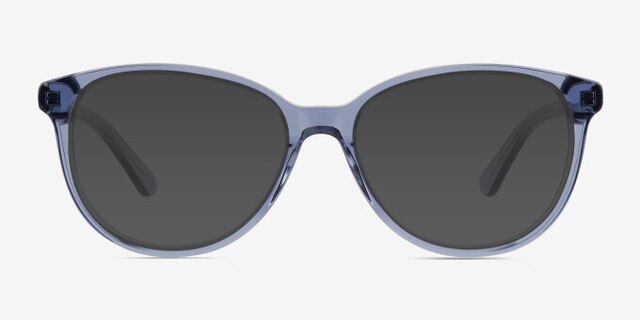 Hepburn Clear Blue AcetateEyeglass Frames from EyeBuyDirect, with Tinted Lenses