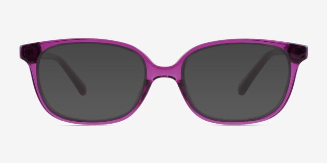 Ferb Clear Purple PlasticEyeglass Frames from EyeBuyDirect, with Tinted Lenses