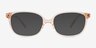 Ferb Clear Champagne PlasticEyeglass Frames from EyeBuyDirect, with Tinted Lenses