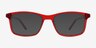 Zippy Shiny Clear Red PlasticEyeglass Frames from EyeBuyDirect, with Tinted Lenses