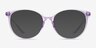Moonglow Clear Purple PlasticEyeglass Frames from EyeBuyDirect, with Tinted Lenses