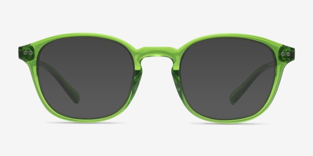 Skydrop Clear Green PlasticEyeglass Frames from EyeBuyDirect, with Tinted Lenses
