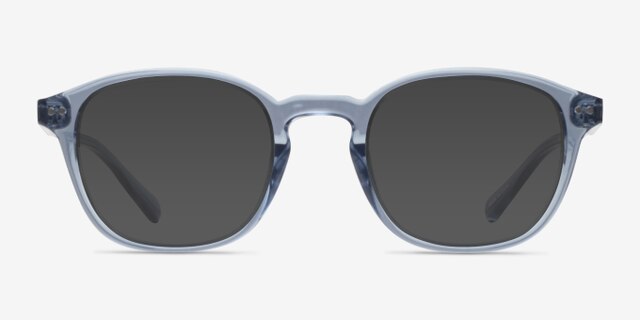 Skydrop Clear Gray PlasticEyeglass Frames from EyeBuyDirect, with Tinted Lenses