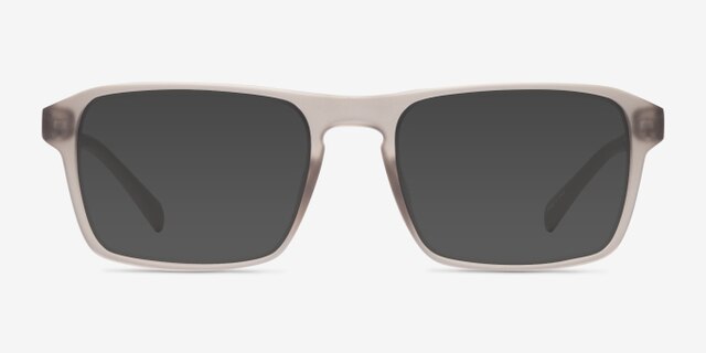 Stormwind Clear Gray PlasticEyeglass Frames from EyeBuyDirect, with Tinted Lenses