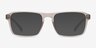 Stormwind Clear Gray PlasticEyeglass Frames from EyeBuyDirect, with Tinted Lenses