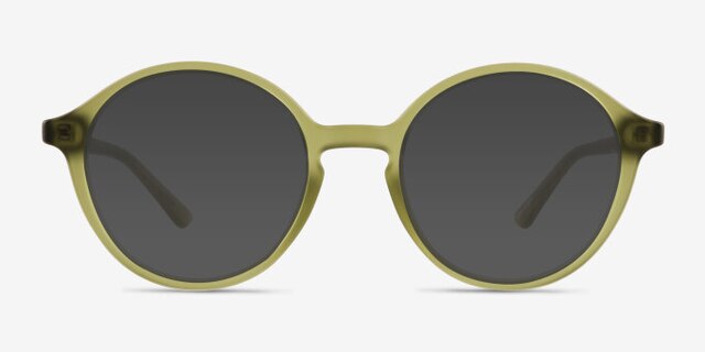 Jamison Matte Clear Green PlasticEyeglass Frames from EyeBuyDirect, with Tinted Lenses