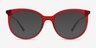 Everly Clear Red PlasticEyeglass Frames from EyeBuyDirect, with Tinted Lenses