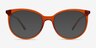 Everly Clear Orange PlasticEyeglass Frames from EyeBuyDirect, with Tinted Lenses