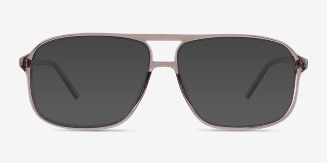 Baylor Clear Gray PlasticEyeglass Frames from EyeBuyDirect, with Tinted Lenses