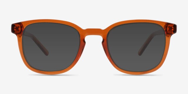 Tegan Clear Orange PlasticEyeglass Frames from EyeBuyDirect, with Tinted Lenses