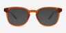Tegan Clear Orange PlasticEyeglass Frames from EyeBuyDirect, with Tinted Lenses