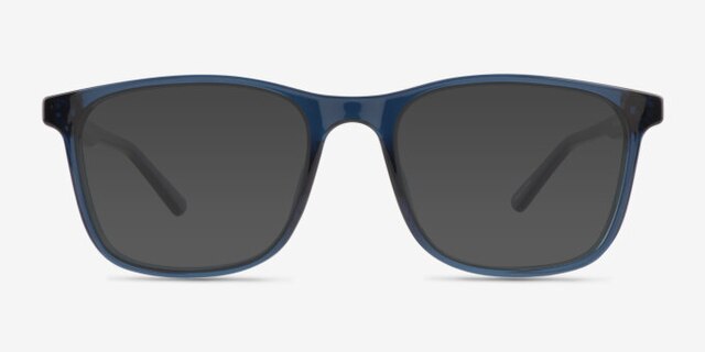 Thayer Clear Navy PlasticEyeglass Frames from EyeBuyDirect, with Tinted Lenses