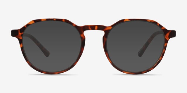 Monti Matte Tortoise PlasticEyeglass Frames from EyeBuyDirect, with Tinted Lenses