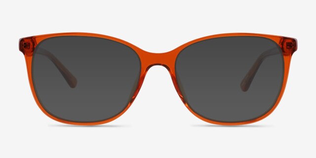 Kieran Clear Orange PlasticEyeglass Frames from EyeBuyDirect, with Tinted Lenses