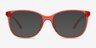 Kieran Clear Pink PlasticEyeglass Frames from EyeBuyDirect, with Tinted Lenses