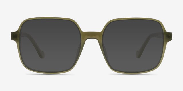 Lior Clear Green PlasticEyeglass Frames from EyeBuyDirect, with Tinted Lenses