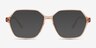 Caelan Clear Champagne PlasticEyeglass Frames from EyeBuyDirect, with Tinted Lenses
