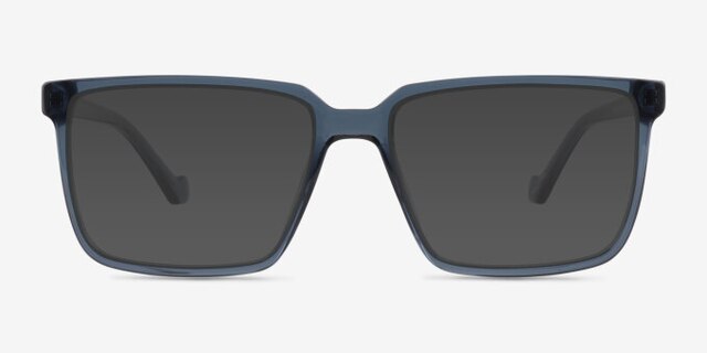 Seraph Clear Blue PlasticEyeglass Frames from EyeBuyDirect, with Tinted Lenses