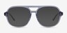Eris Clear Blue Purple PlasticEyeglass Frames from EyeBuyDirect, with Tinted Lenses