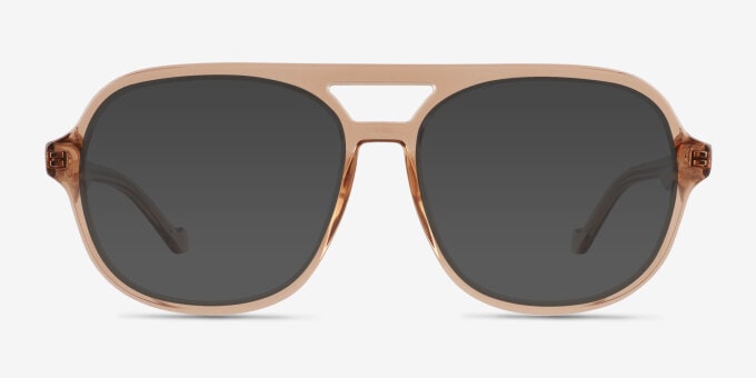 Eris Aviator Clear Brown Full Rim Eyeglasses | Eyebuydirect Canada