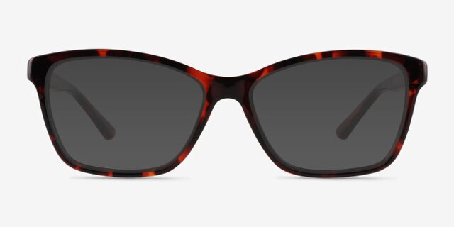 Marlowe Tortoise PlasticEyeglass Frames from EyeBuyDirect, with Tinted Lenses