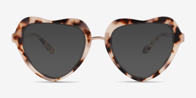 Ever Ivory Tortoise AcetateEyeglass Frames from EyeBuyDirect, with Tinted Lenses