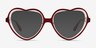 Sweetheart Red AcetateEyeglass Frames from EyeBuyDirect, with Tinted Lenses