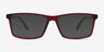 1Up Crystal Dark Red PlasticEyeglass Frames from EyeBuyDirect, with Tinted Lenses