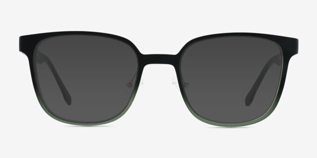 GG Black Green PlasticEyeglass Frames from EyeBuyDirect, with Tinted Lenses