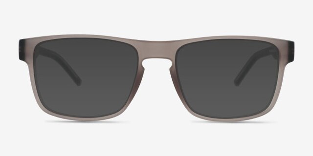Lvl Matte Crystal Gray PlasticEyeglass Frames from EyeBuyDirect, with Tinted Lenses