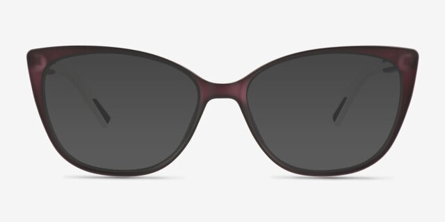 Ign Crystal Dark Purple PlastiqueMontures de lunettes de vue d'EyeBuyDirect, Avec des Verres Teintés