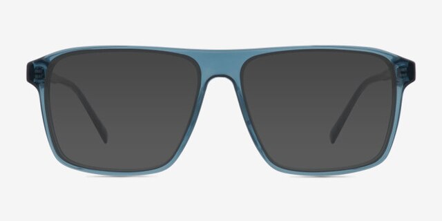 Whitecap Blue PlasticEyeglass Frames from EyeBuyDirect, with Tinted Lenses