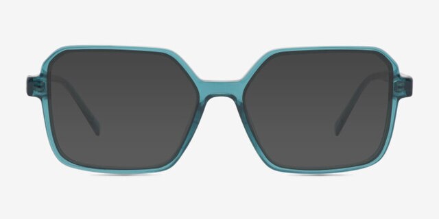 Surfer Green PlasticEyeglass Frames from EyeBuyDirect, with Tinted Lenses