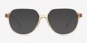 Serene Clear Orange PlasticEyeglass Frames from EyeBuyDirect, with Tinted Lenses