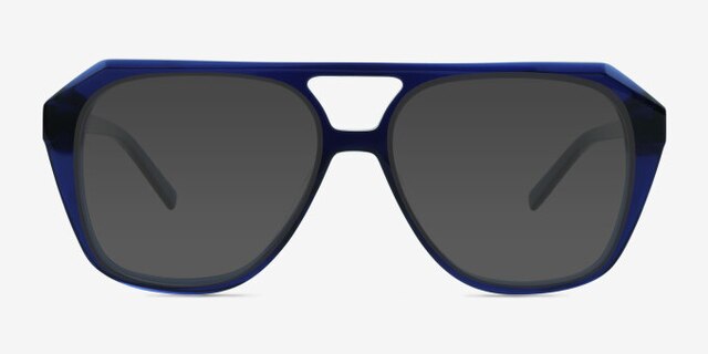 Sea Navy AcetateEyeglass Frames from EyeBuyDirect, with Tinted Lenses