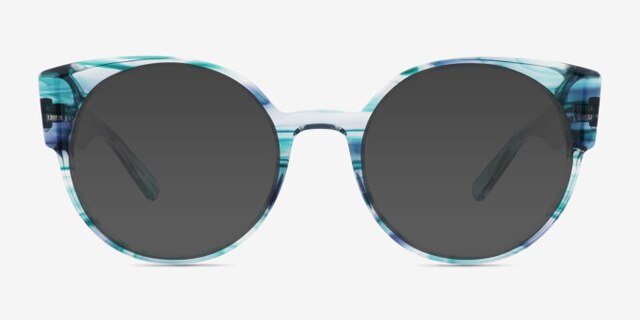 Tsunami Floral AcetateEyeglass Frames from EyeBuyDirect, with Tinted Lenses