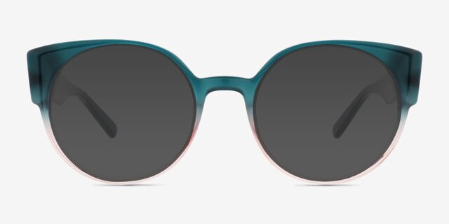 Tsunami Green Pink AcetateEyeglass Frames from EyeBuyDirect, with Tinted Lenses