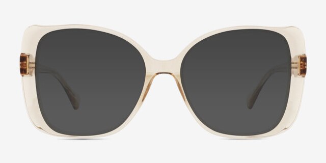 Monarch Brown AcetateEyeglass Frames from EyeBuyDirect, with Tinted Lenses
