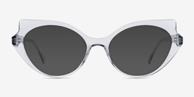 Painted Lady Gray AcetateEyeglass Frames from EyeBuyDirect, with Tinted Lenses
