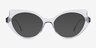 Painted Lady Gray AcetateEyeglass Frames from EyeBuyDirect, with Tinted Lenses