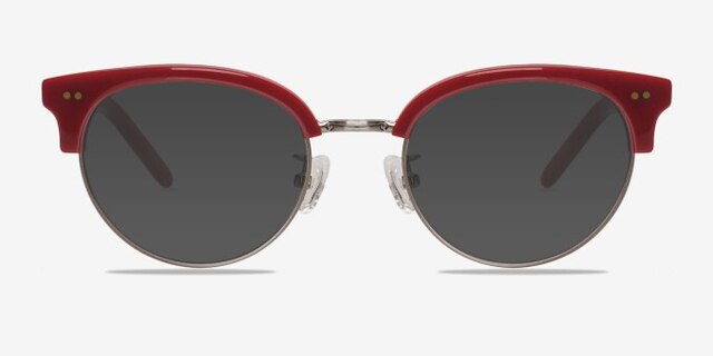 Annabel Rouge Acetate-metalMontures de lunettes de vue d'EyeBuyDirect, Avec des Verres Teintés