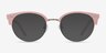 Annabel Pink Acetate-metalEyeglass Frames from EyeBuyDirect, with Tinted Lenses