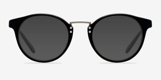 Get Lucky Black & Silver AcetateEyeglass Frames from EyeBuyDirect, with Tinted Lenses