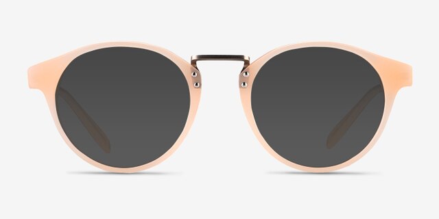 Get Lucky Ivory & Silver Acetate-metalEyeglass Frames from EyeBuyDirect, with Tinted Lenses