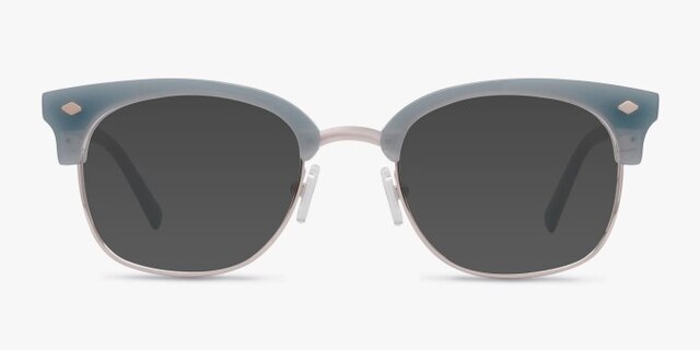 Japan Morning Blue Acetate-metalMontures de lunettes de vue d'EyeBuyDirect, Avec des Verres Teintés