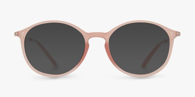 Doc Light Pink PlasticEyeglass Frames from EyeBuyDirect, with Tinted Lenses